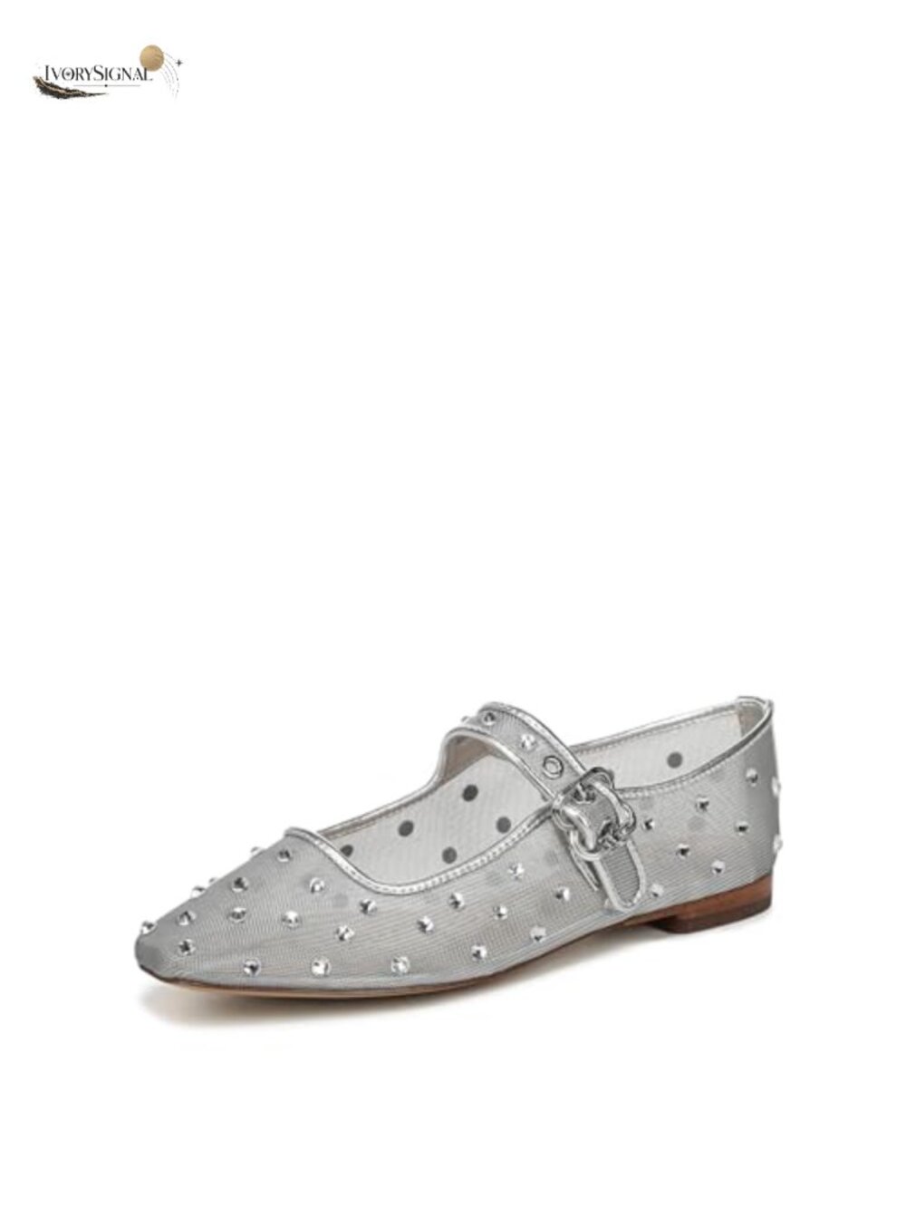 Mesh Ballet Flats Square Toe Buckle Casual Work Shoes